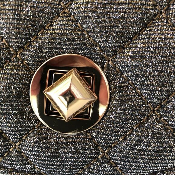 GOLD GLITTER  SHOULDER EVENING PURSE - Picture 3 of 15